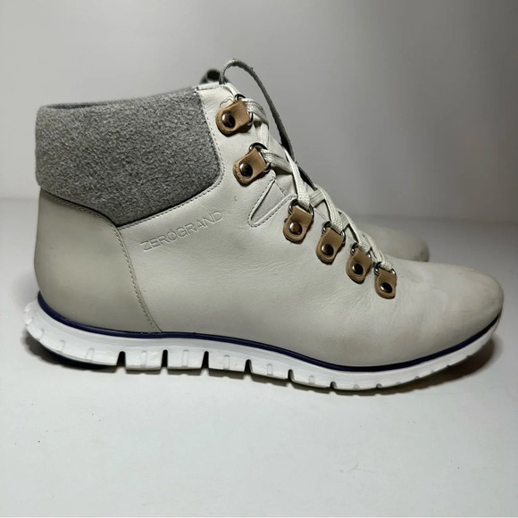 Cole Haan Zerogrand White Gray Hiker Waterproof Boots Women's 7 B  W00158 - Picture 1 of 9